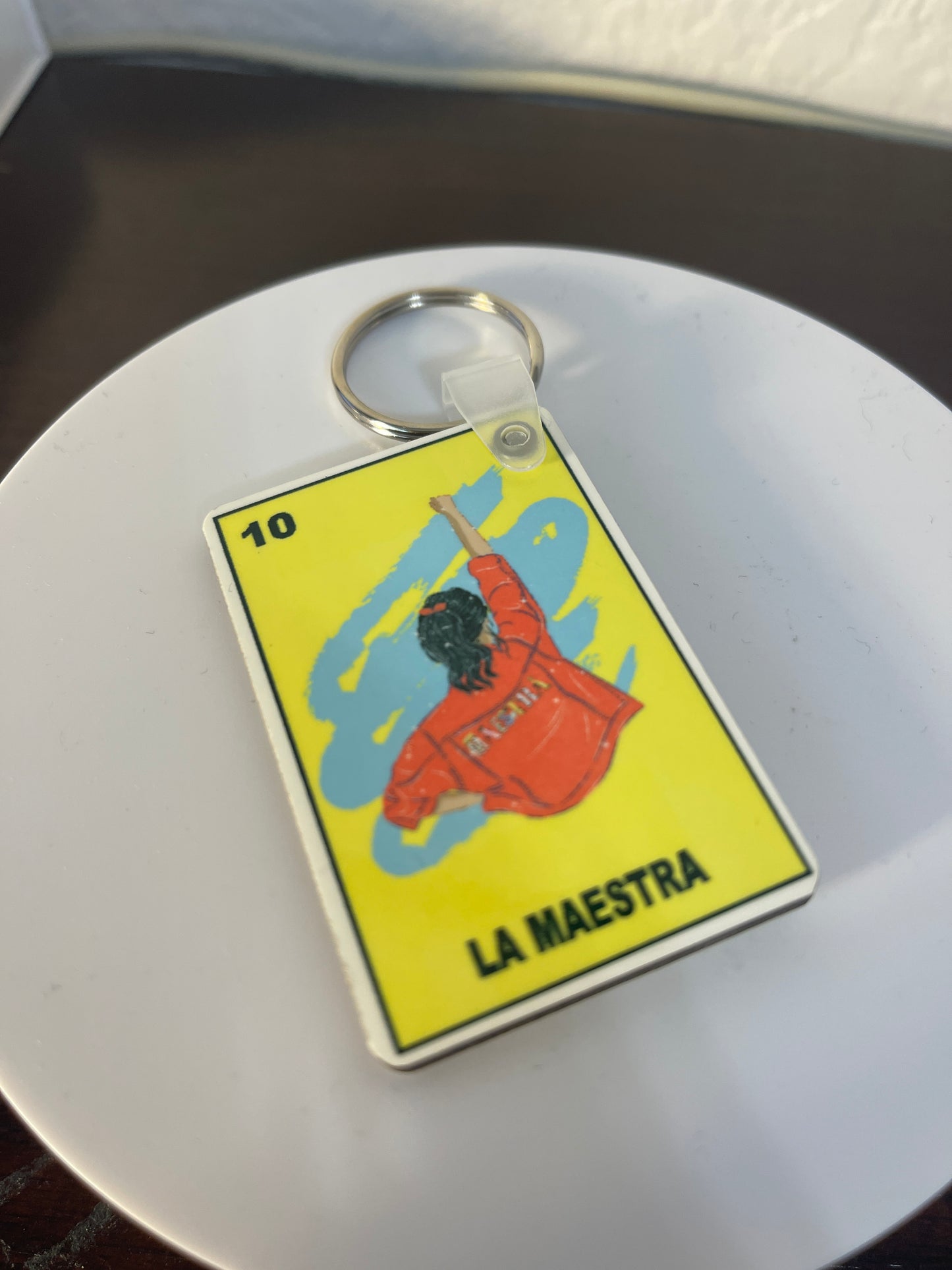 La Maestra Keychain red Jacket | Teacher Keychain