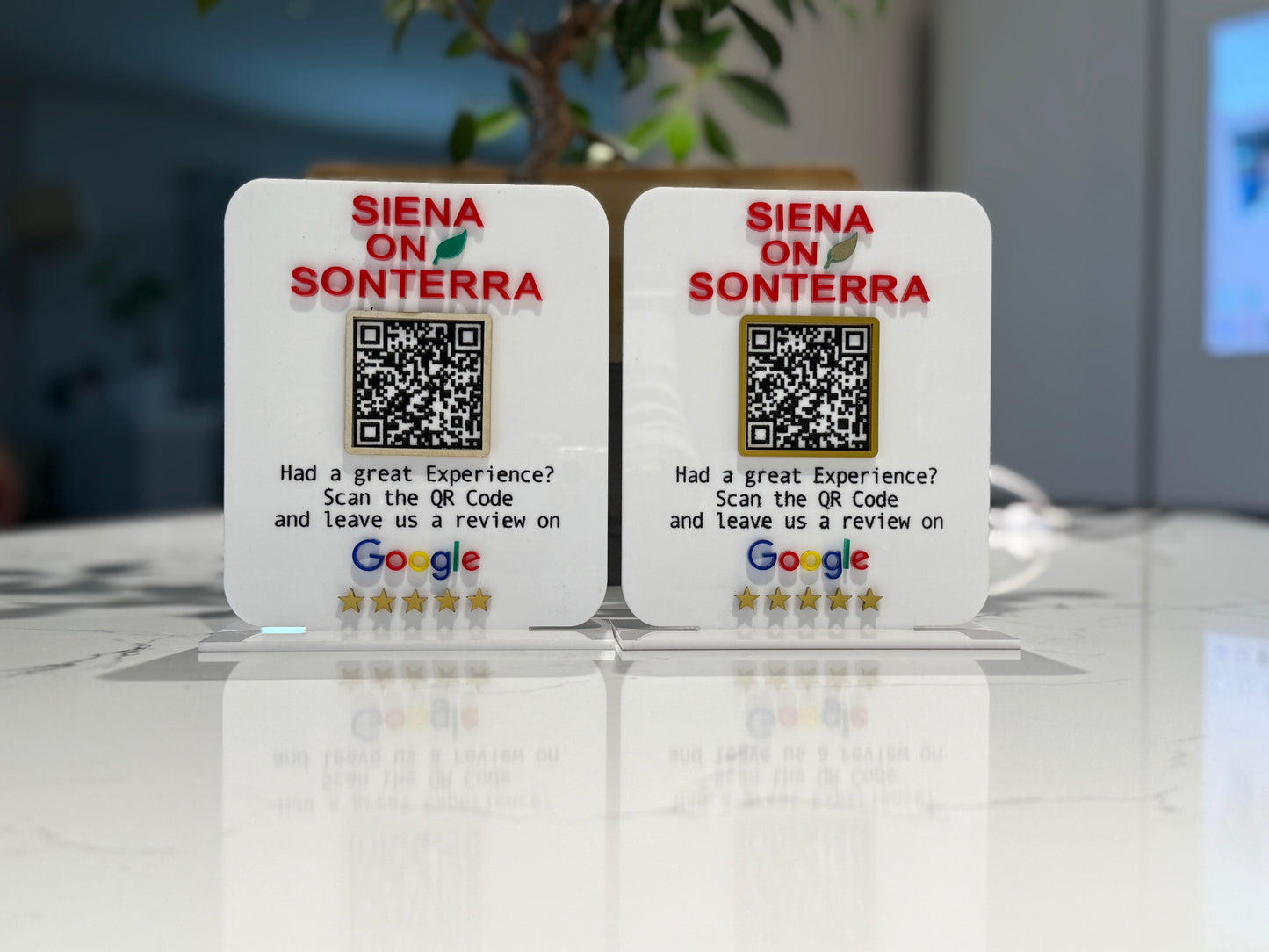 Please leave us a review: Personalized Review Sign, Request for Review QR Code Sign,Two available sizes
