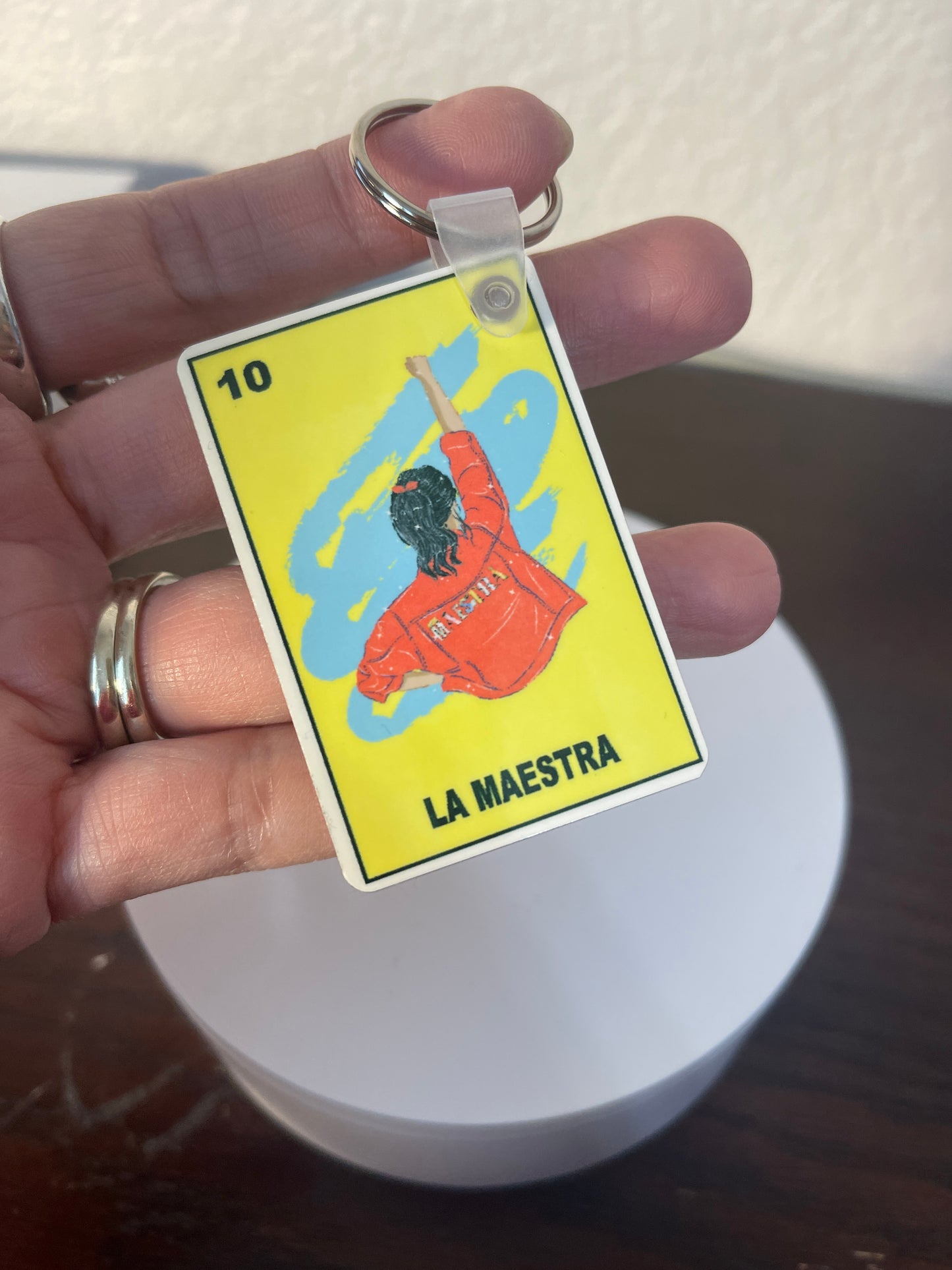 La Maestra Keychain red Jacket | Teacher Keychain