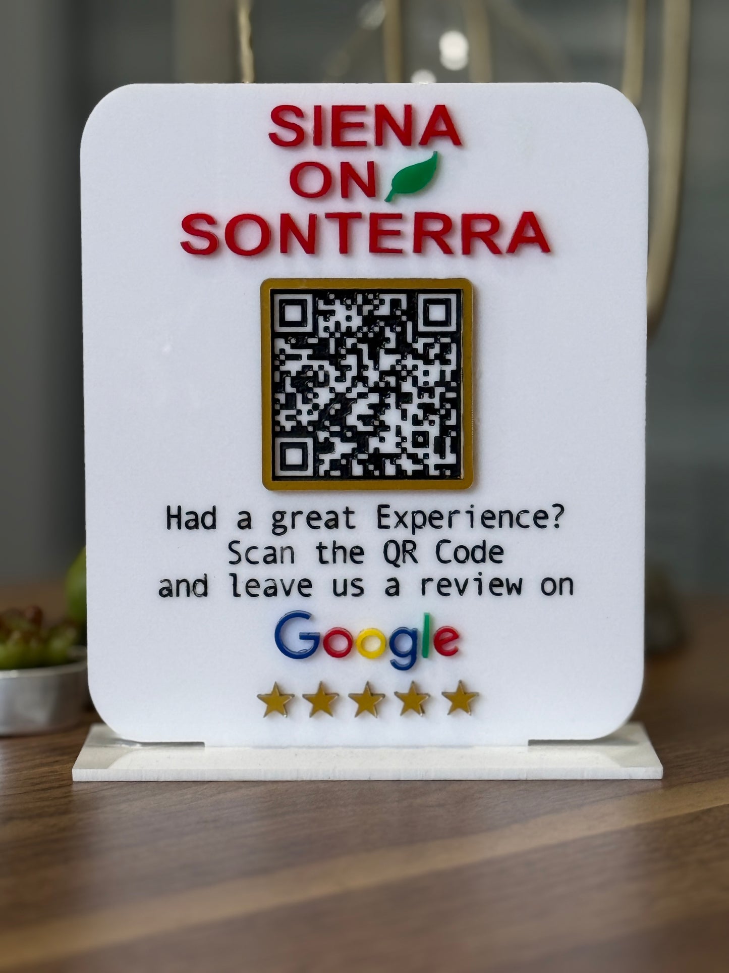 Please leave us a review: Personalized Review Sign, Request for Review QR Code Sign,Two available sizes