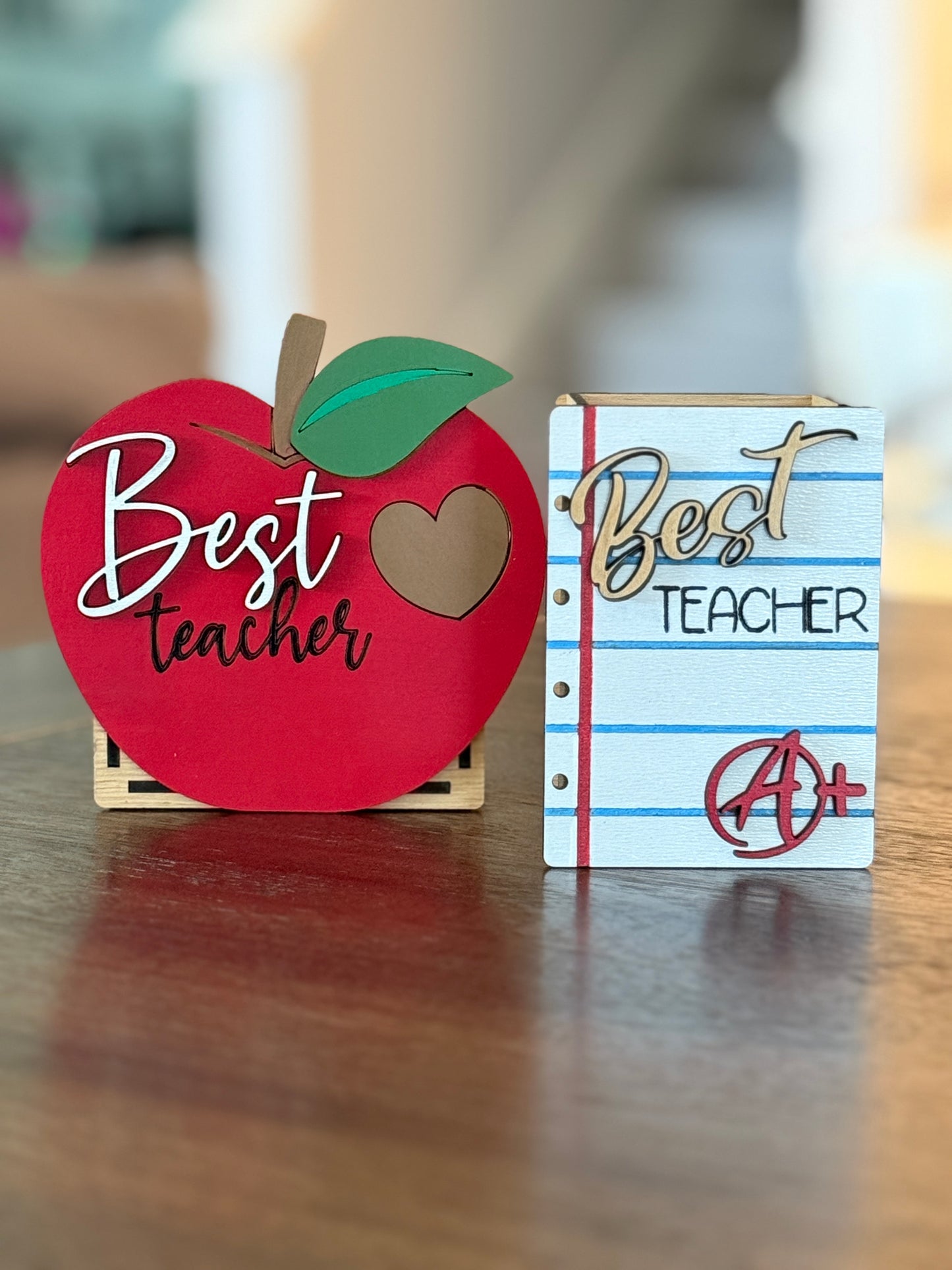 Note Book Best Teacher pencil holder, teacher gift, back to school, pencil holder