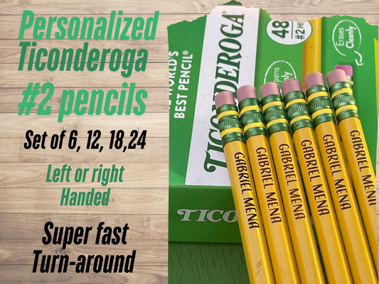 Personalized Pencils | Engraved Pencils | Back to School | Ticonderoga Pencils | Student Gift| #2 pencils
