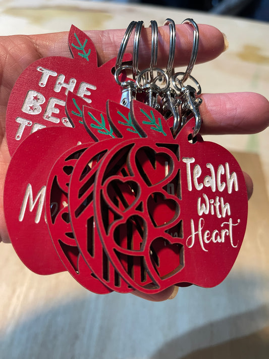 Teacher apple keychain |Best teacher ever|Teacher gift