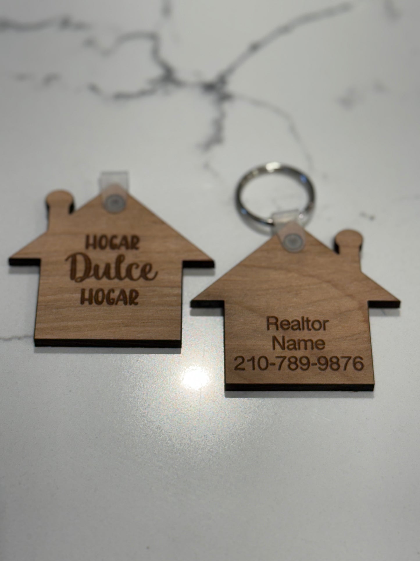 Personalized Real Estate Agent Keychain, New Home Buyer Gift, Gift from Real Estate Agent, Closing Gift for New Homeowner, House Key Chain