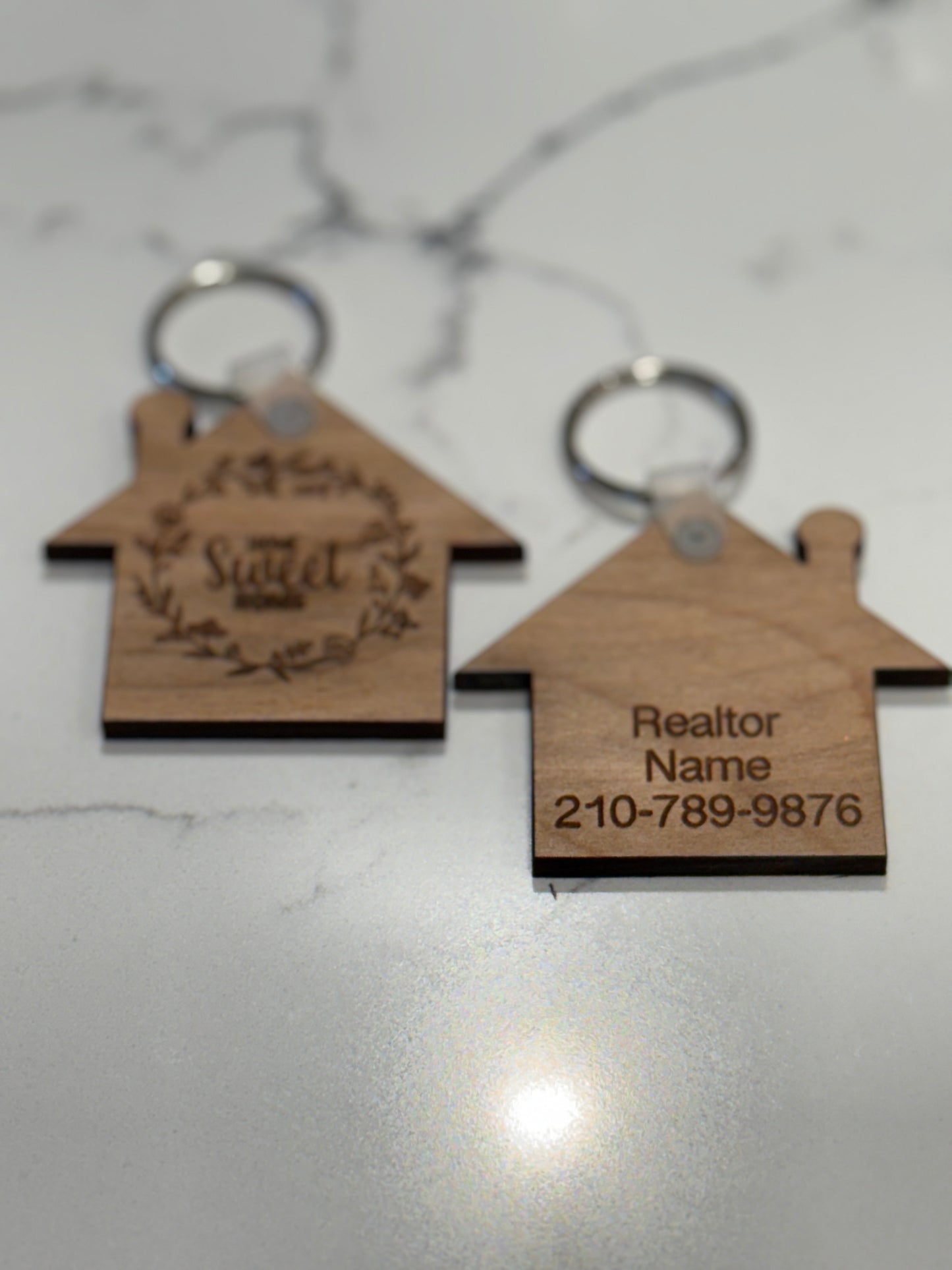 Personalized Real Estate Agent Keychain, New Home Buyer Gift, Gift from Real Estate Agent, Closing Gift for New Homeowner, House Key Chain