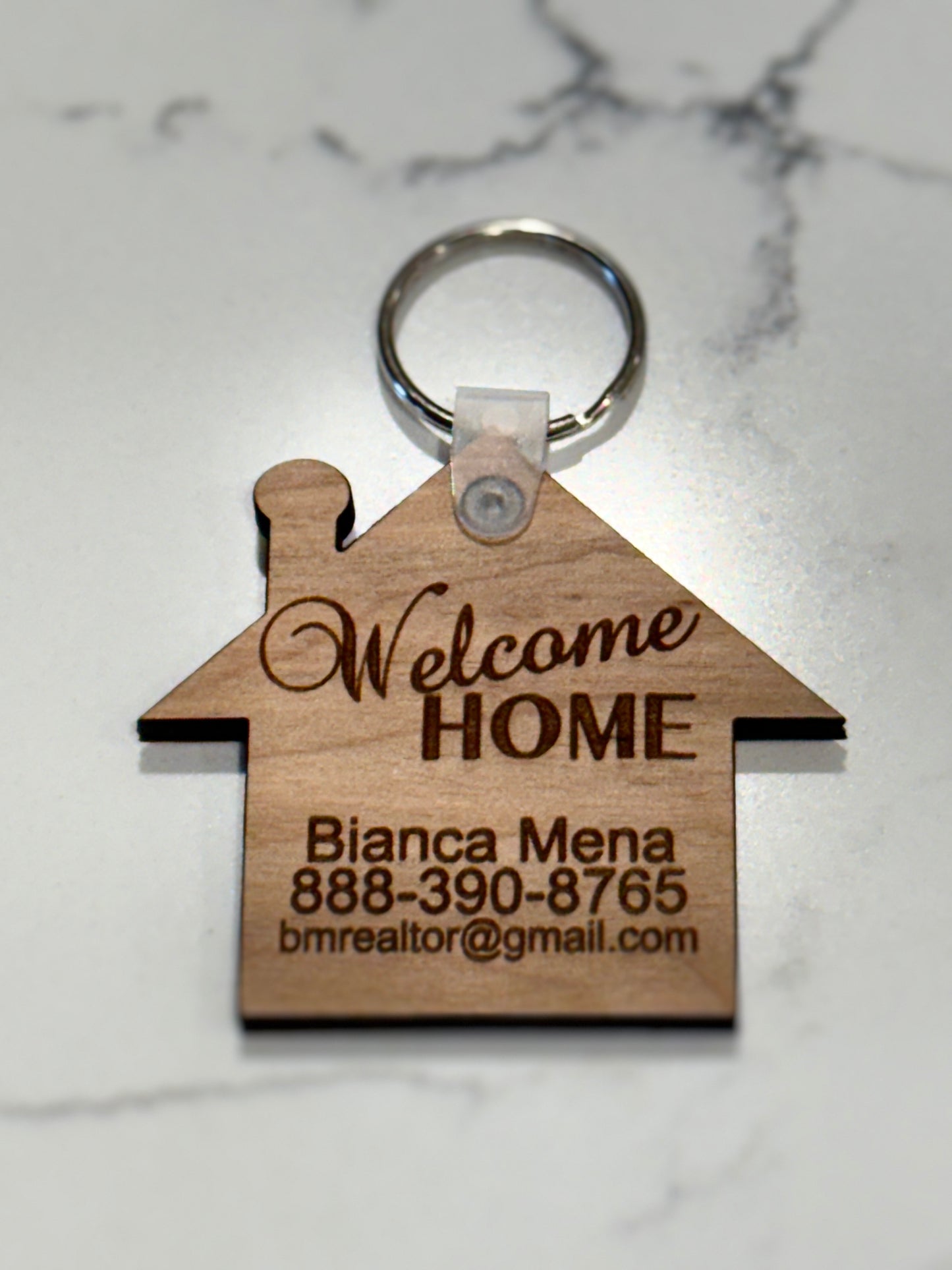 Personalized Real Estate Agent Keychain, New Home Buyer Gift, Gift from Real Estate Agent, Closing Gift for New Homeowner, House Key Chain
