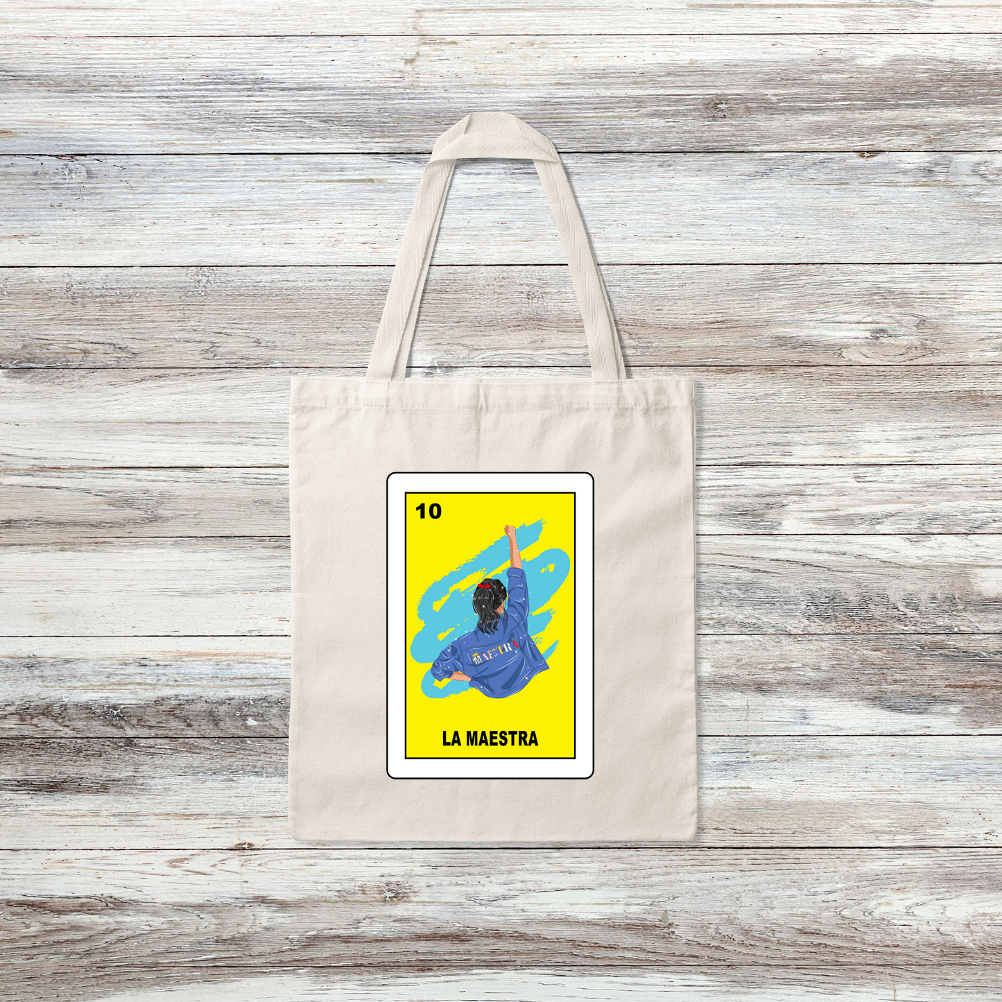 Loteria La Maestra tote Bag 11 x 14