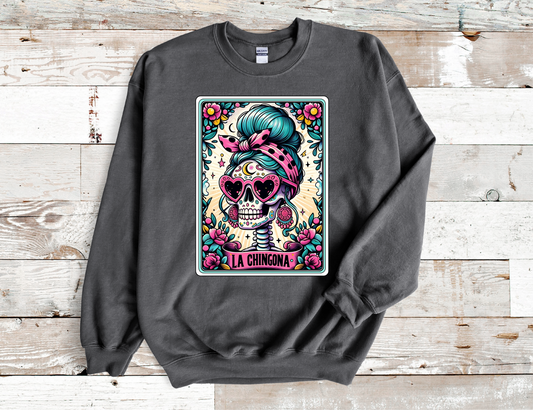 La Chingona Tarot Card Crew neck sweatshirt