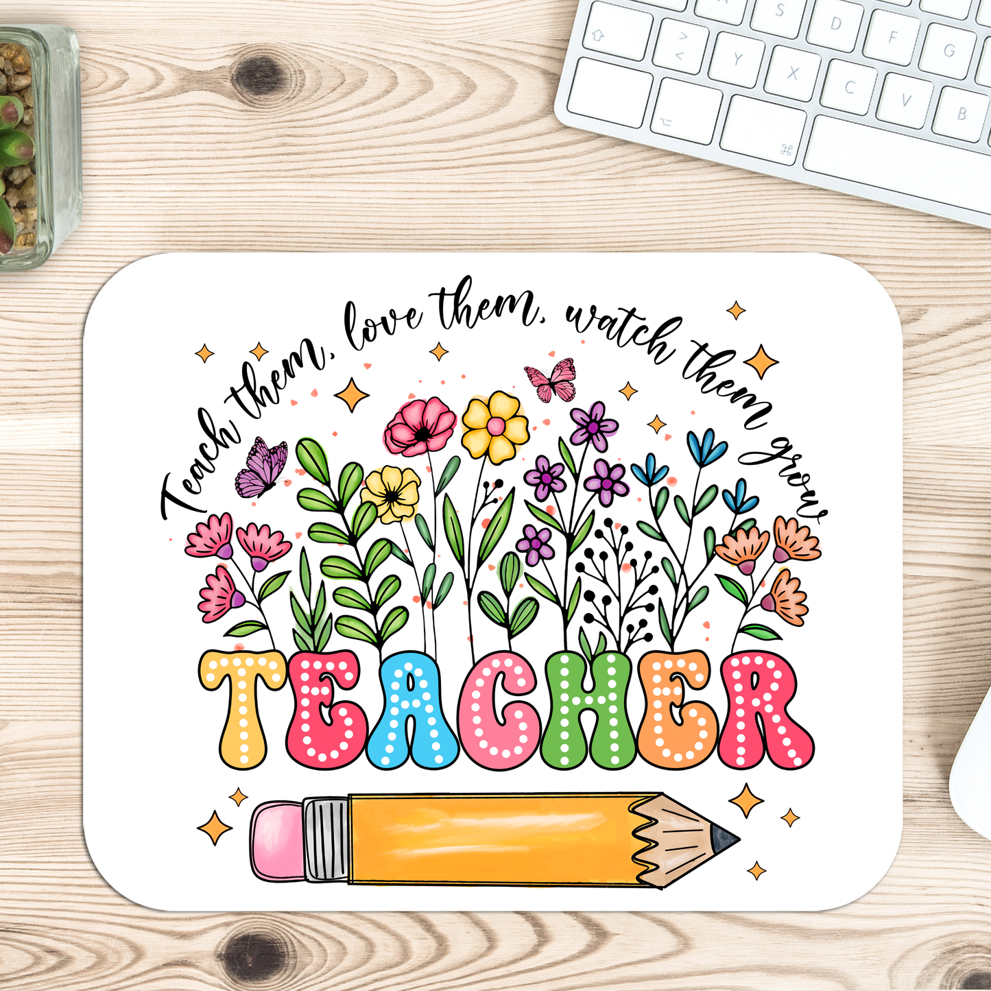 Teacher Mouse Pad - Personalized with Teachers Name, Custom mouse Pads