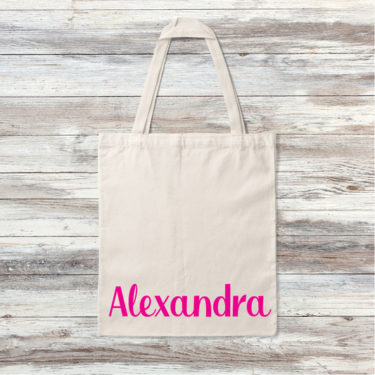 Tote Bag Custom Name - Personalized Name tote bag 11 x 14