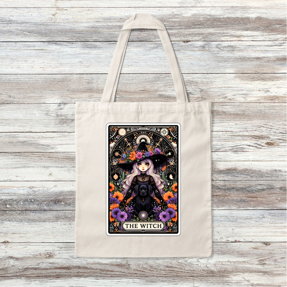 The Witch Tarot Card Tote Bag 11 x 14