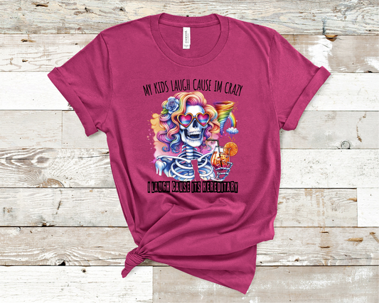 My kids laugh cause im crazy Halloween T-shirt, mom T-shirt