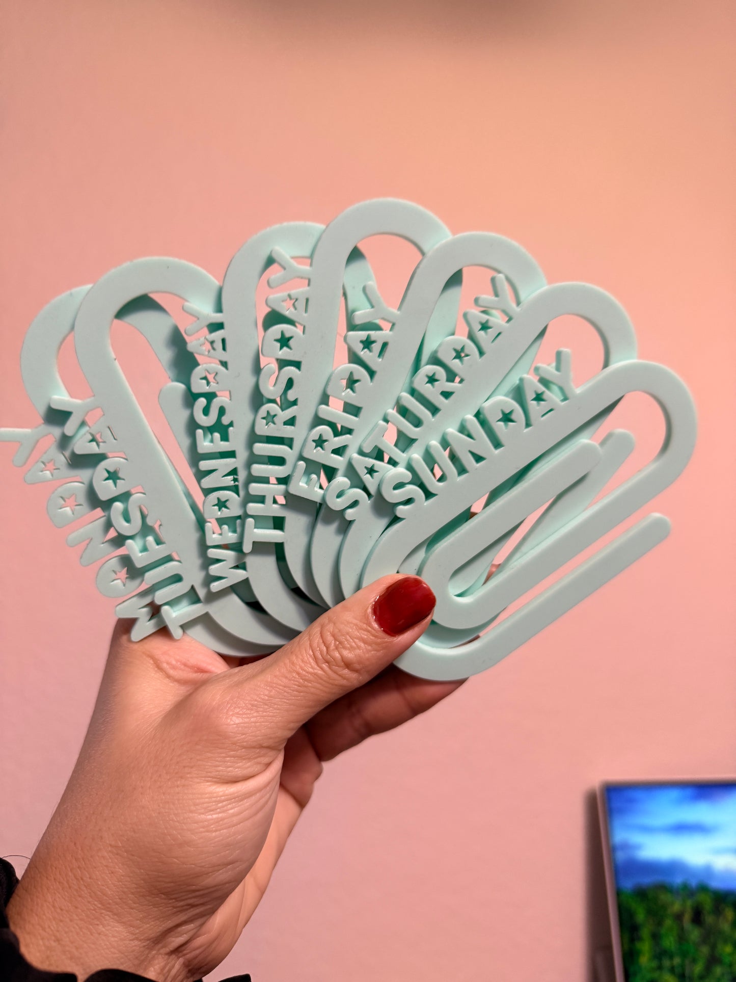 Days of the Week Jumbo Paper Clip Set (Set of 7)