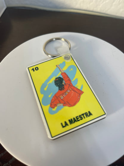 La Maestra Keychain red Jacket | Teacher Keychain