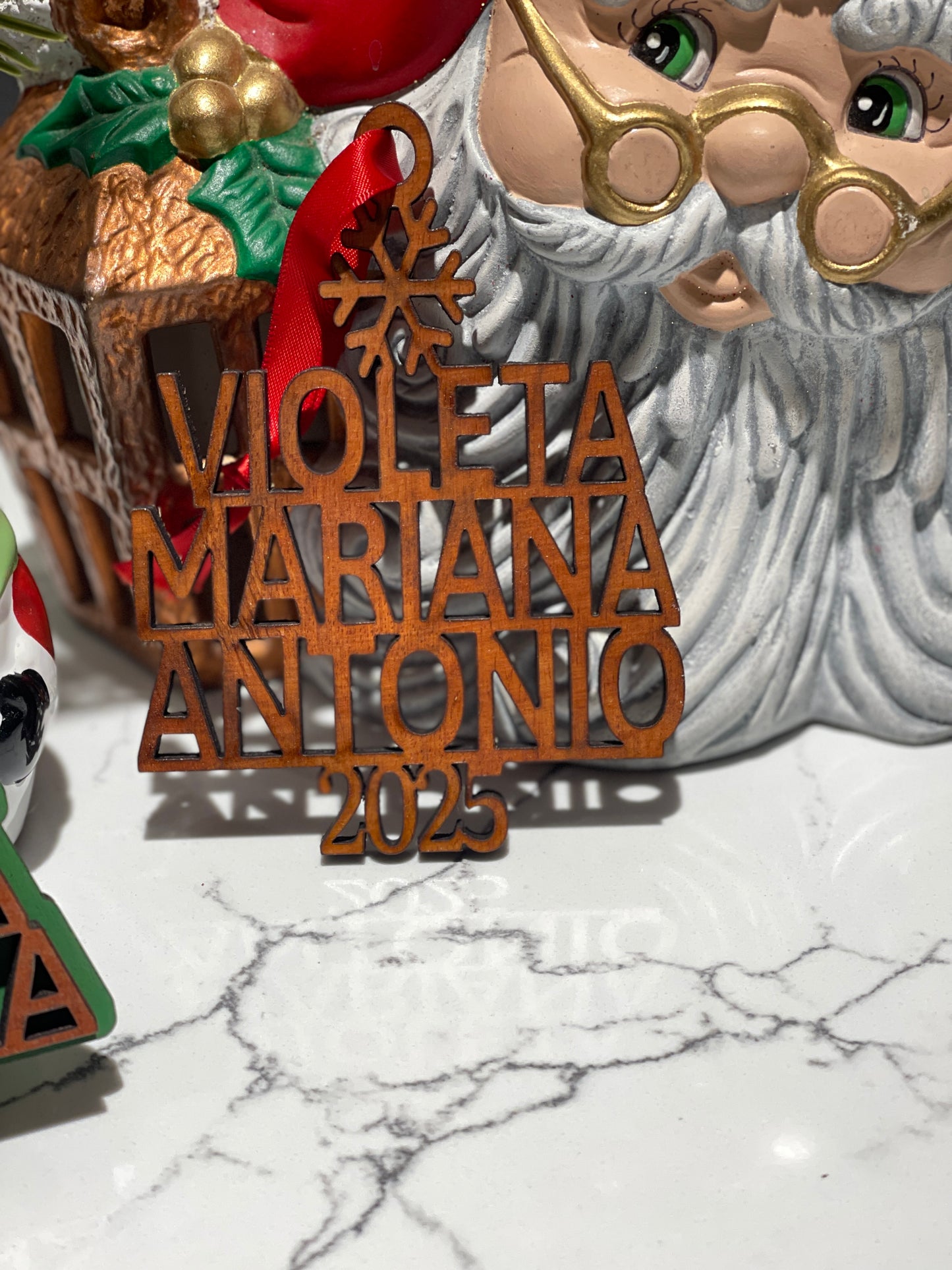Family Christmas Ornament - Personalized Ornament with names and Year