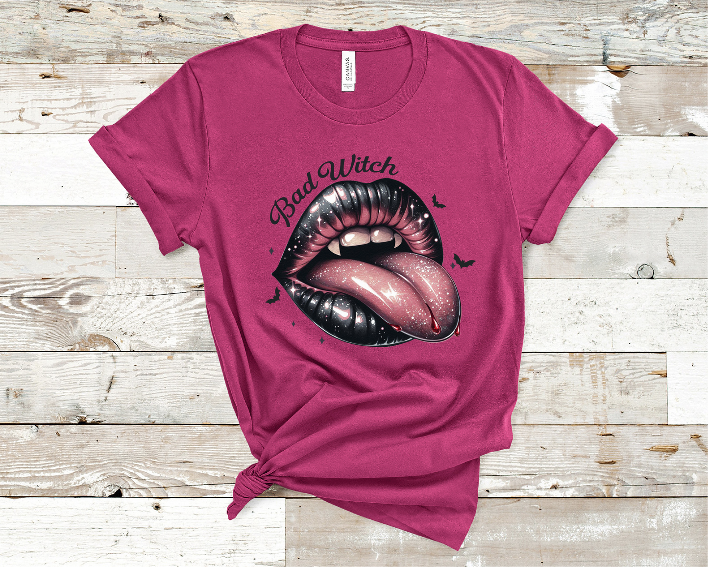 Bad Witch Black Lips Halloween T-Shirt
