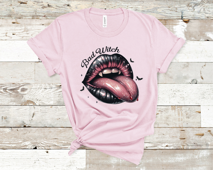 Bad Witch Black Lips Halloween T-Shirt