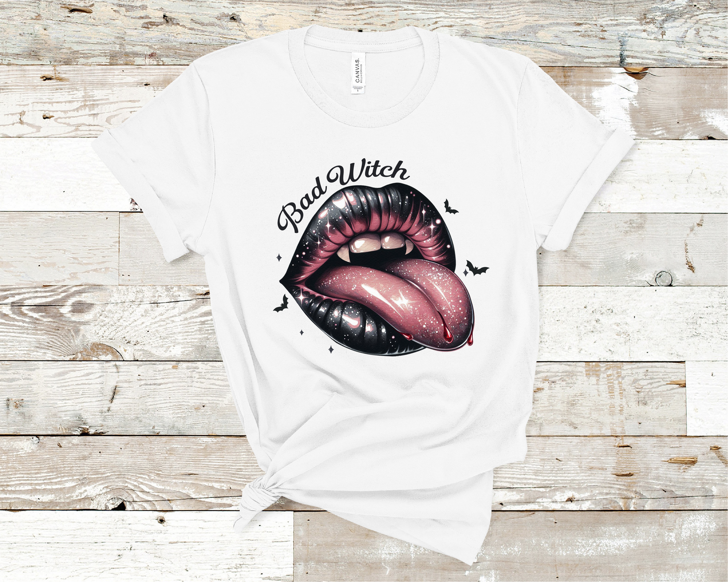 Bad Witch Black Lips Halloween T-Shirt