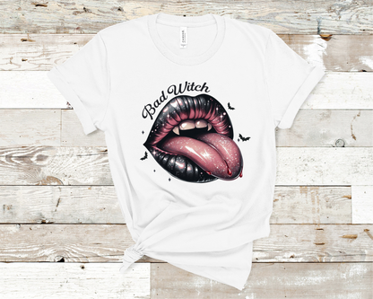 Bad Witch Black Lips Halloween T-Shirt