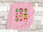 Christmas Coquette bright colors Sweatshirt, (HVT)