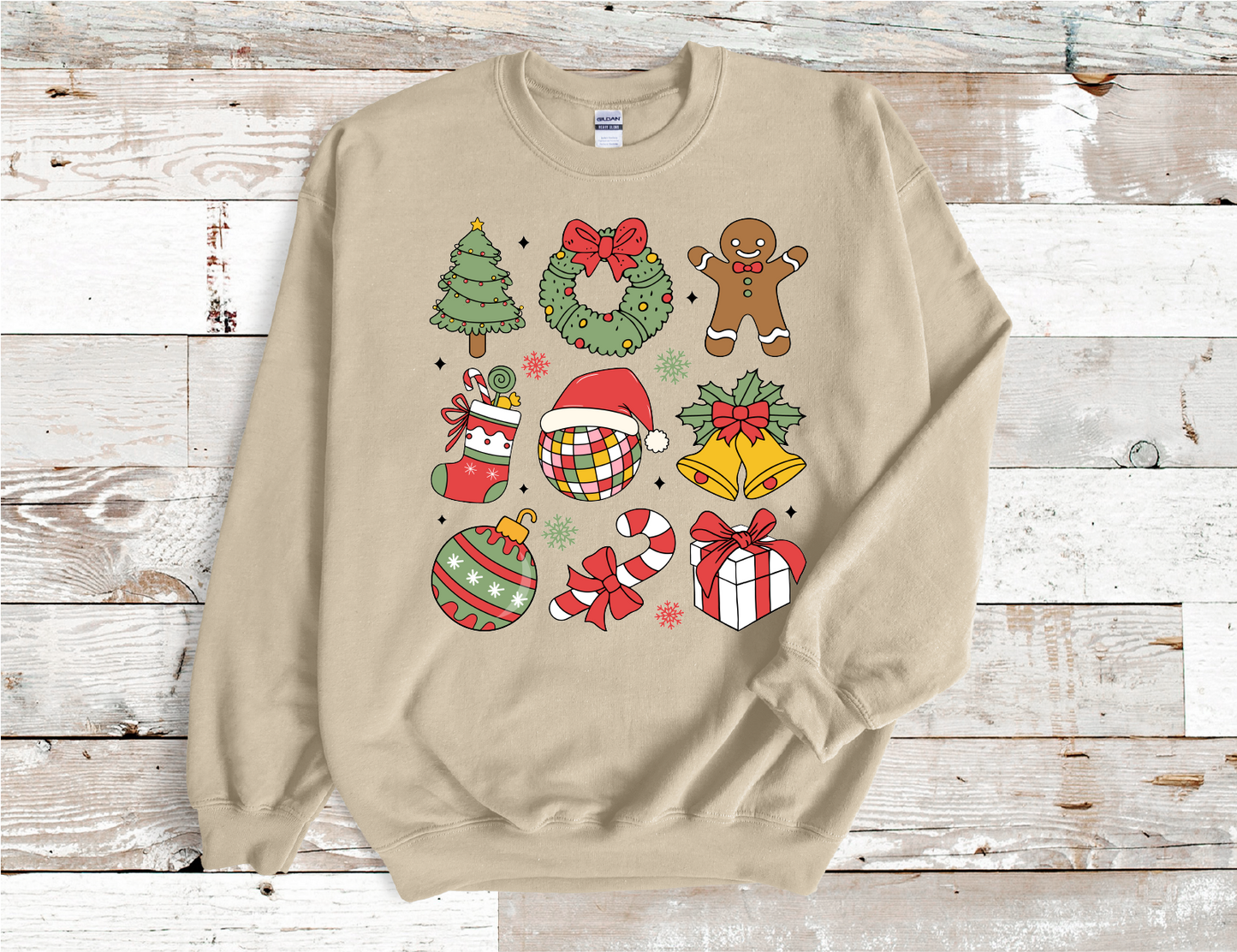 Christmas Coquette bright colors Sweatshirt, (HVT)