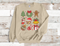 Christmas Coquette bright colors Sweatshirt, (HVT)