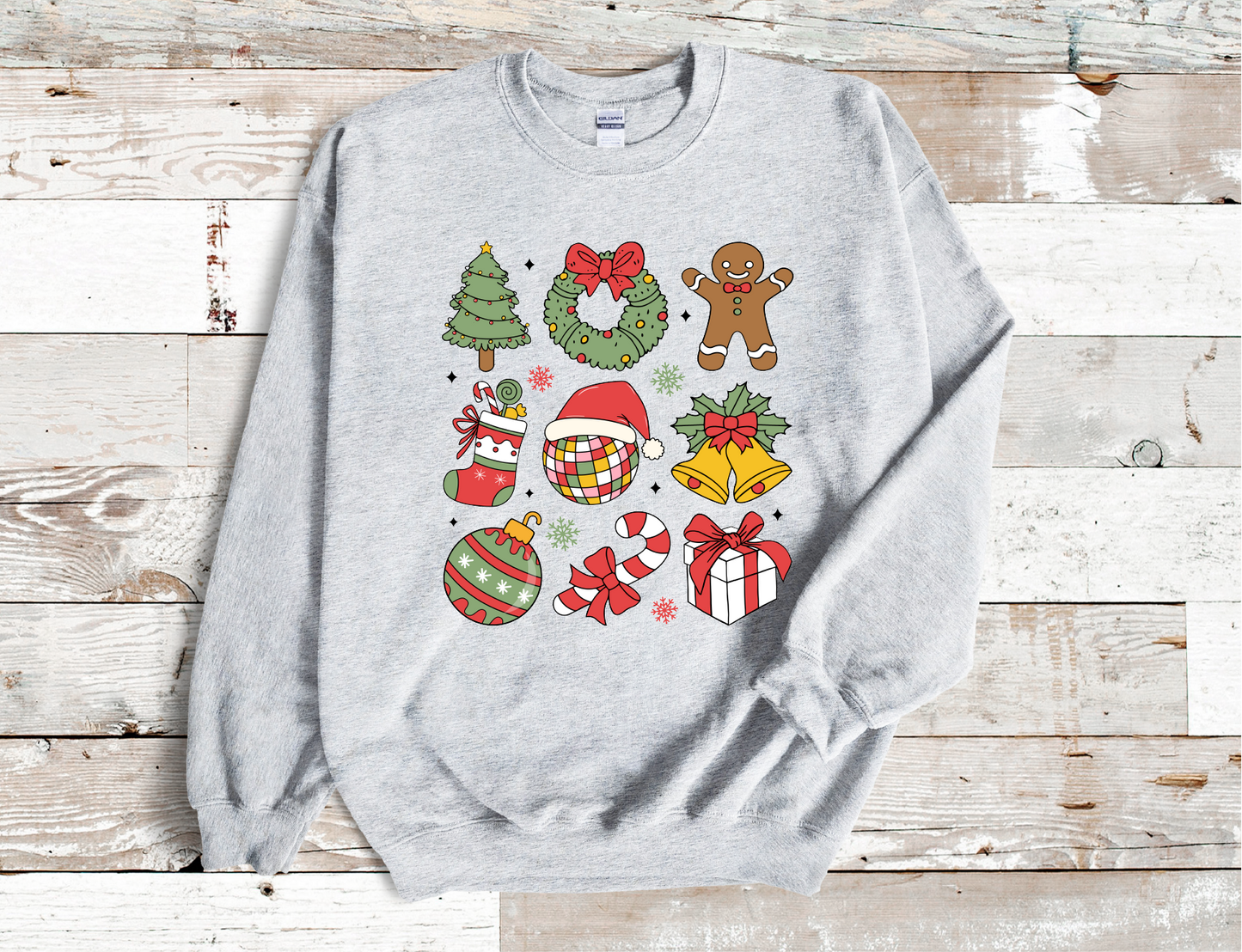 Christmas Coquette bright colors Sweatshirt, (HVT)