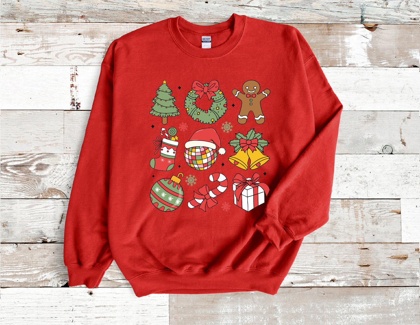 Christmas Coquette bright colors Sweatshirt, (HVT)