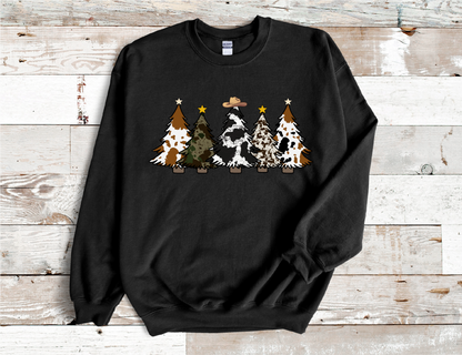 Christmas Tree animal print, holiday spirit Sweatshirt (HTV)