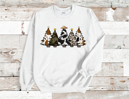 Christmas Tree animal print, holiday spirit Sweatshirt (HTV)