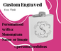 Custom Engraved 6 oz Matte White Stainless Steel Flask | Personalized Laser Engraved Gift | Bridal Party, Groomsmen, Birthday Gift