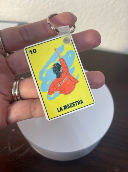 La Maestra Keychain red Jacket | Teacher Keychain