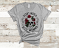 Dont Mess with Mama, Skull with red roses T-shirt