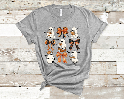 Halloween ghost bows and books T-Shirt