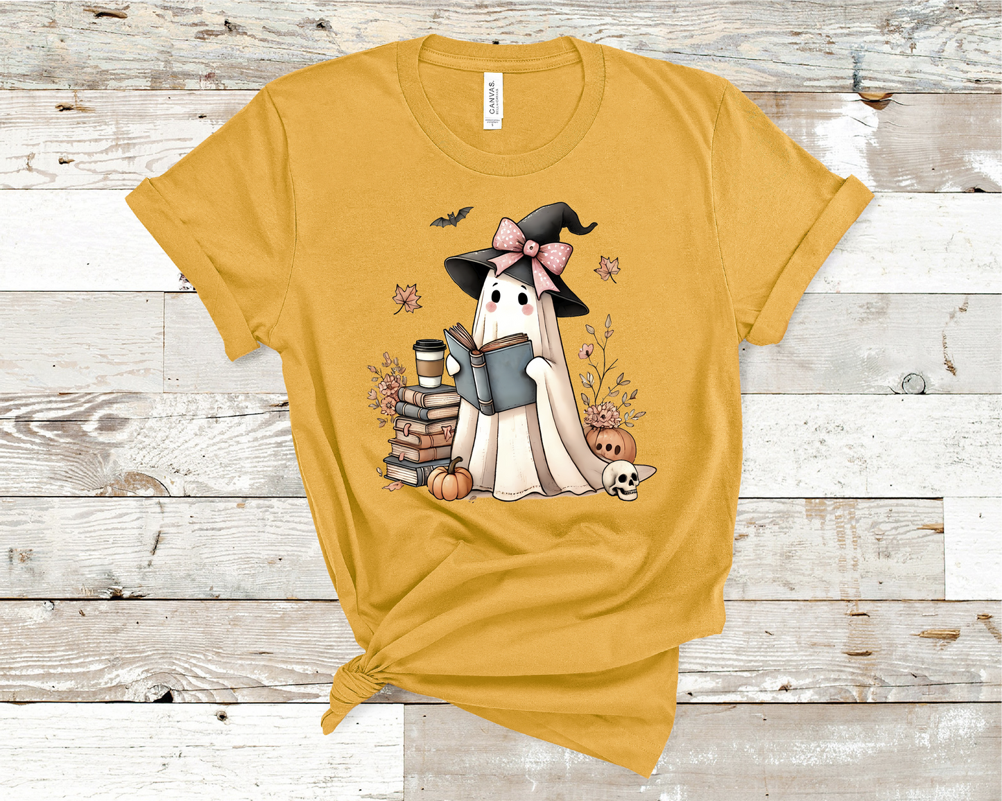 Reading books ghost T-shirt, Halloween,