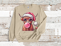 Highland Christmas Cow, sun glasses and bubble gum, Sweatshirt  (HTV)
