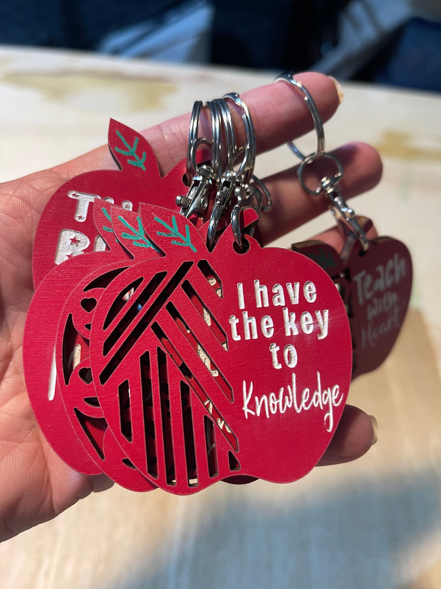 Teacher apple keychain |Best teacher ever|Teacher gift