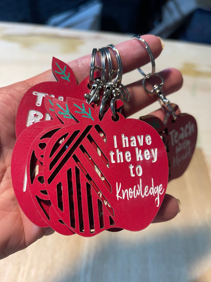 Teacher apple keychain |Best teacher ever|Teacher gift