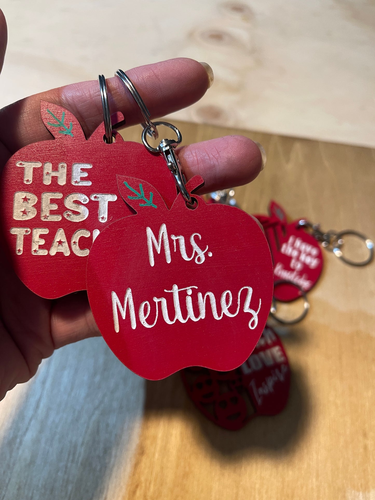 Teacher apple keychain |Best teacher ever|Teacher gift