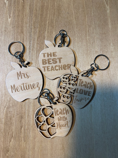 Teacher apple keychain |Best teacher ever|Teacher gift