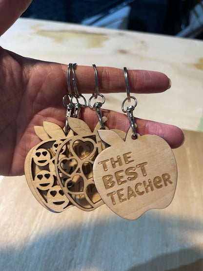 Teacher apple keychain |Best teacher ever|Teacher gift