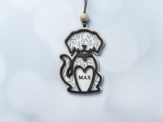 Personalized dog ornament, furry friend custom ornament