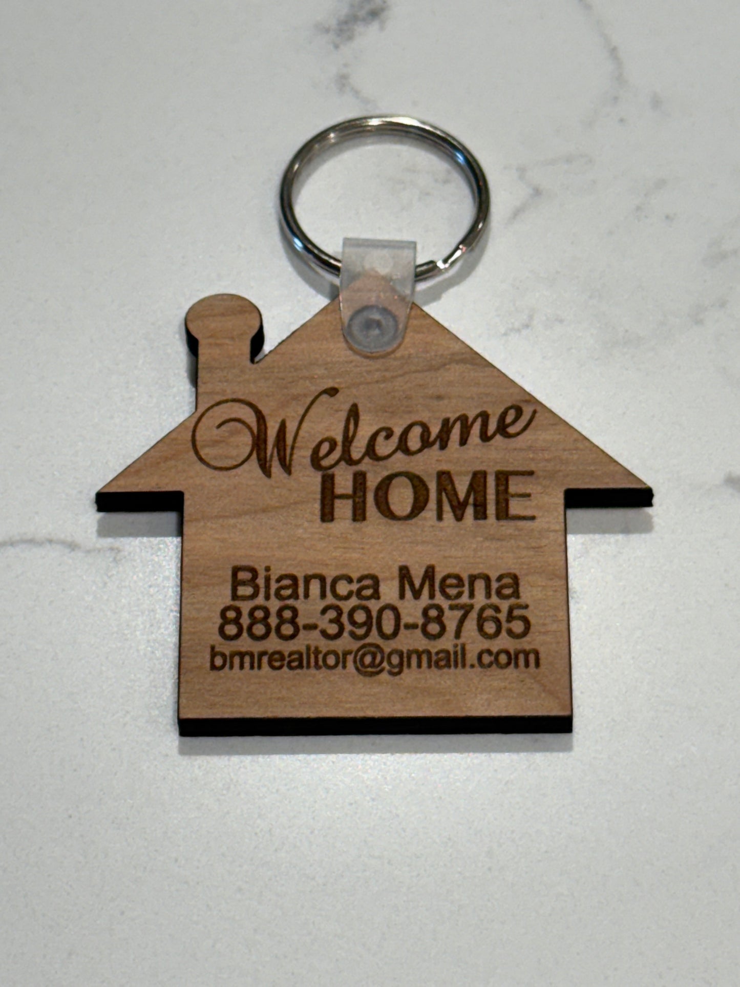Personalized Real Estate Agent Keychain, New Home Buyer Gift, Gift from Real Estate Agent, Closing Gift for New Homeowner, House Key Chain