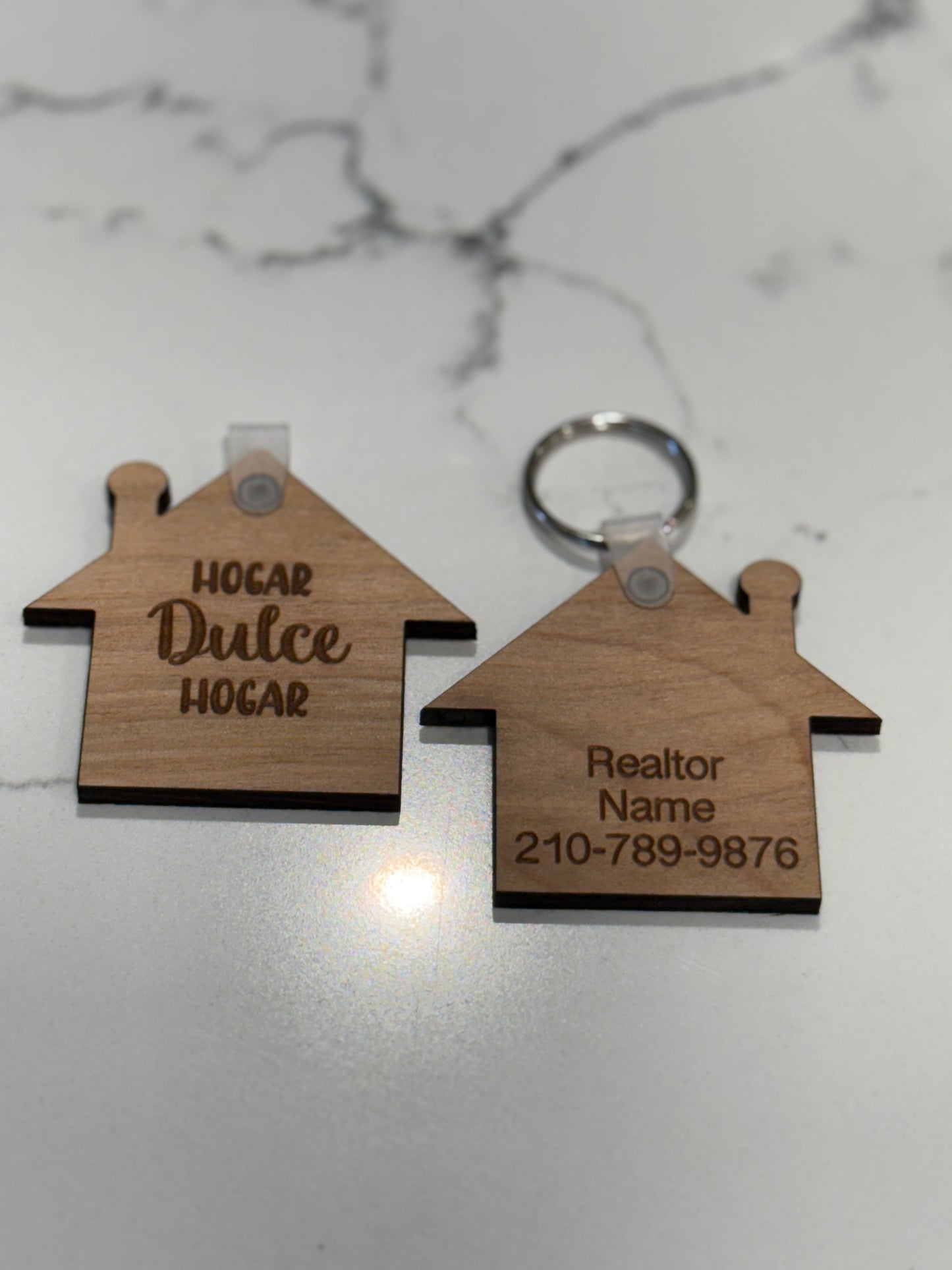 Personalized Real Estate Agent Keychain, New Home Buyer Gift, Gift from Real Estate Agent, Closing Gift for New Homeowner, House Key Chain
