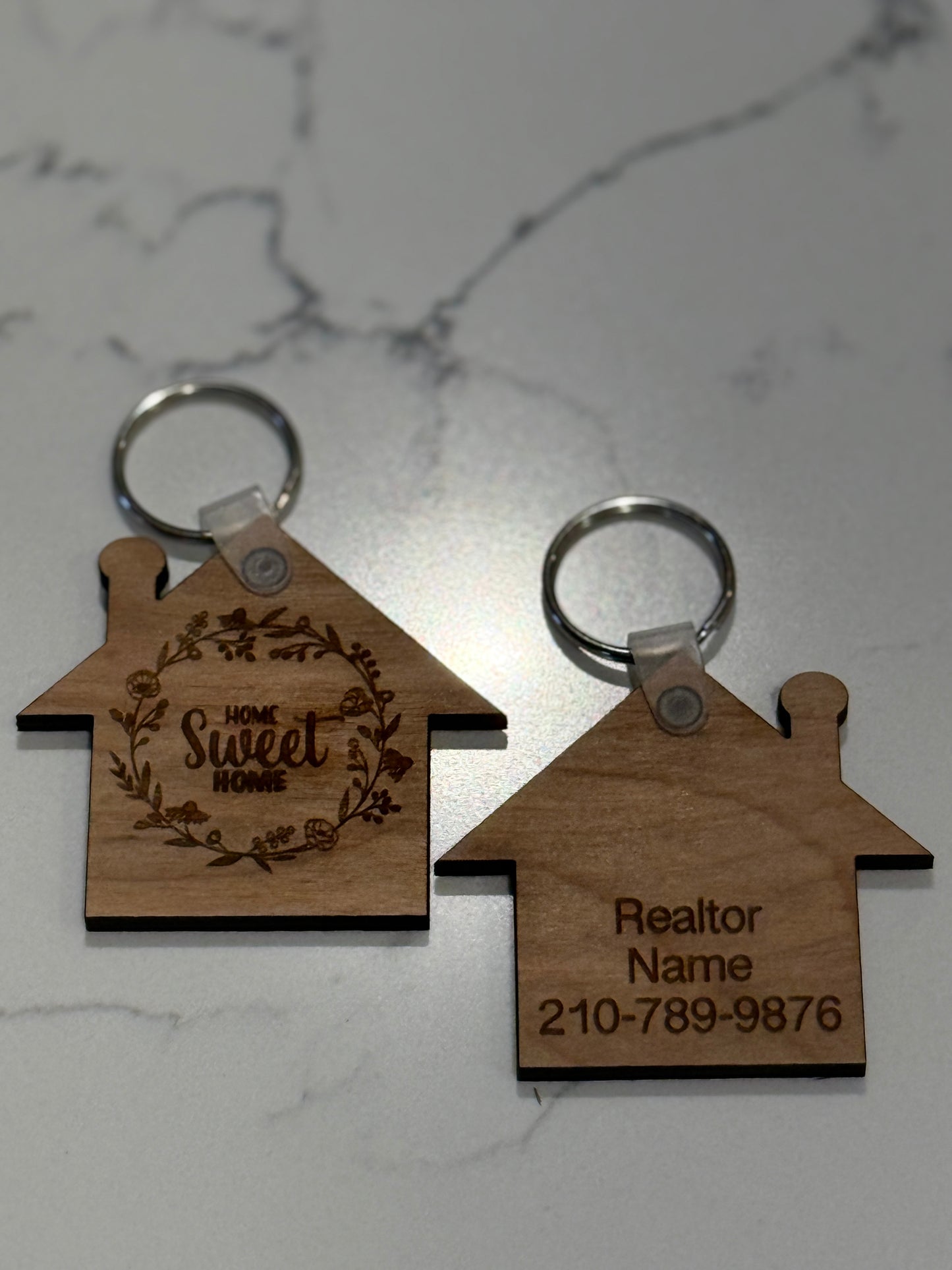 Personalized Real Estate Agent Keychain, New Home Buyer Gift, Gift from Real Estate Agent, Closing Gift for New Homeowner, House Key Chain