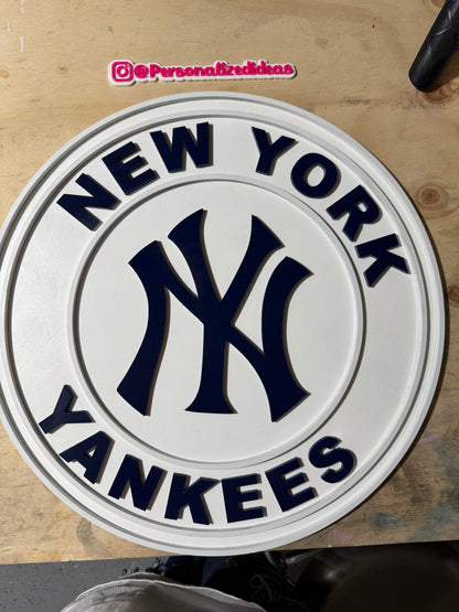 Custom 18” 3D Sports Sign – Choose Any Team + Personal Name