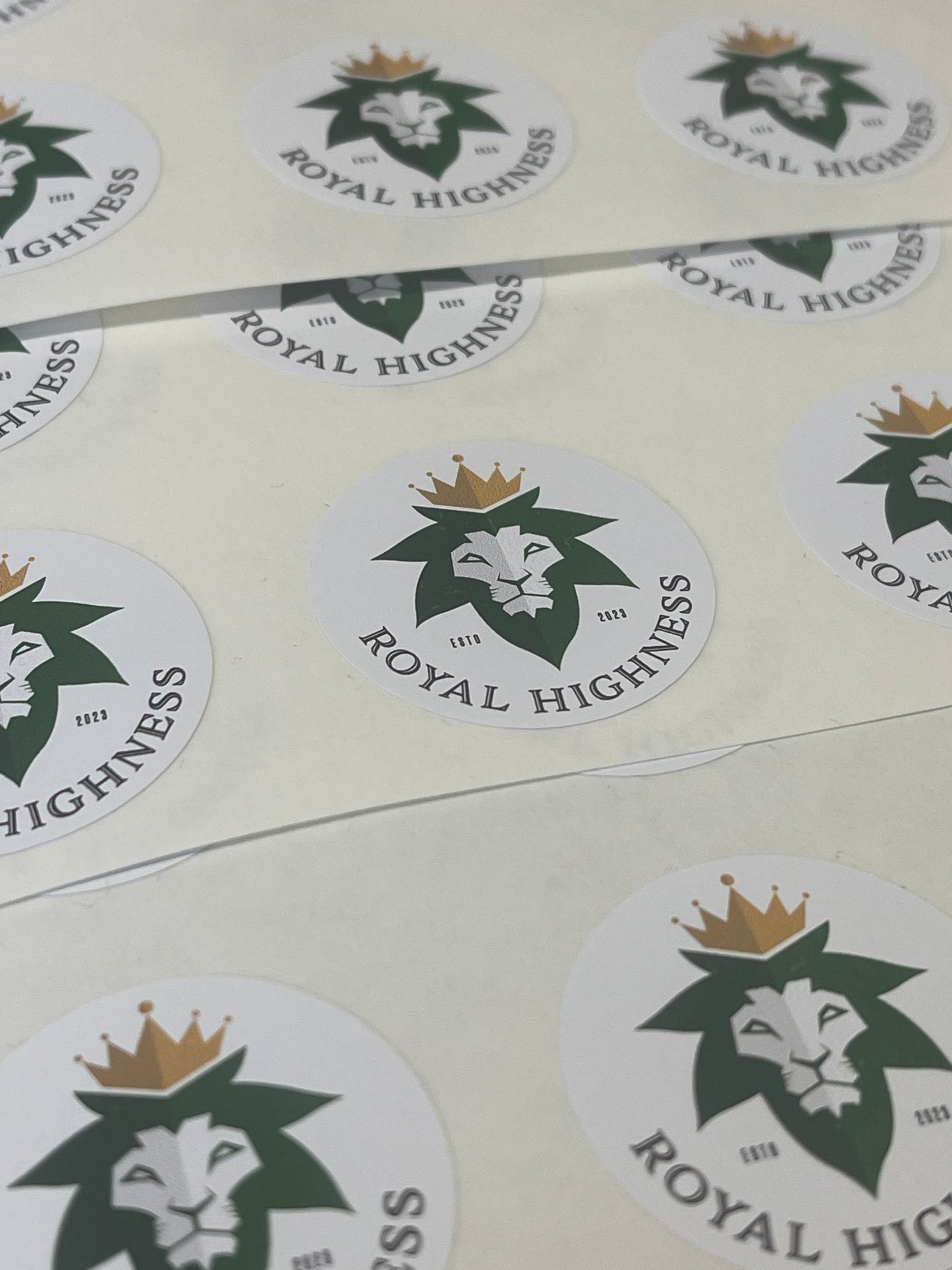 25 Custom logo Stickers round, circular, 1 x 1"  1.5 x 1.5" 2x2" (Read description)