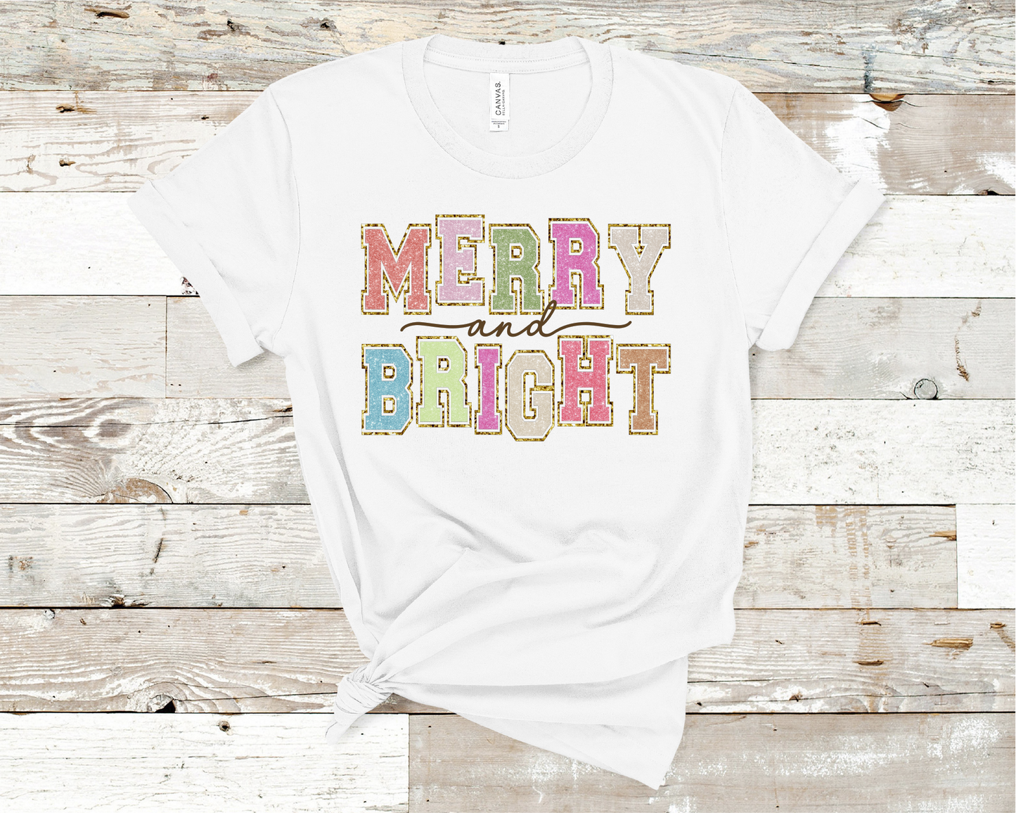 Merry & Bright Christmas T-Shirt (HTV)