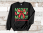 Merry Christmas Coquette Red Bow Sweatshirt (HTV)