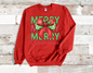 Merry Christmas Coquette Red Bow Sweatshirt (HTV)